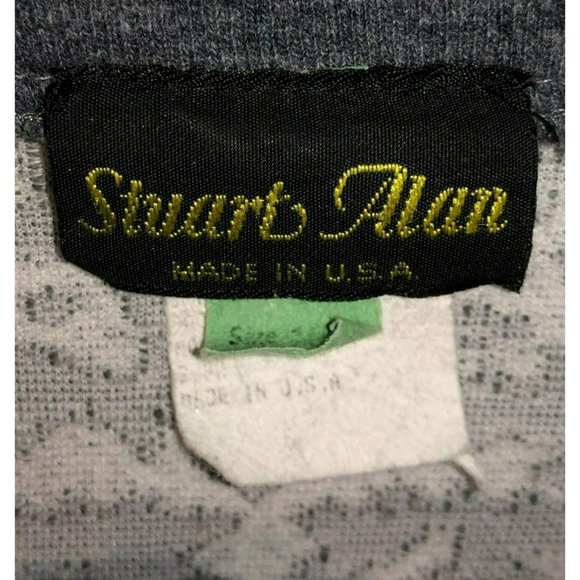 VTG STUART ALAN PETITES BLAZER SIZE 10 GRAY WHITE USA MADE CARDIGAN WOMENS - Picture 4 of 5